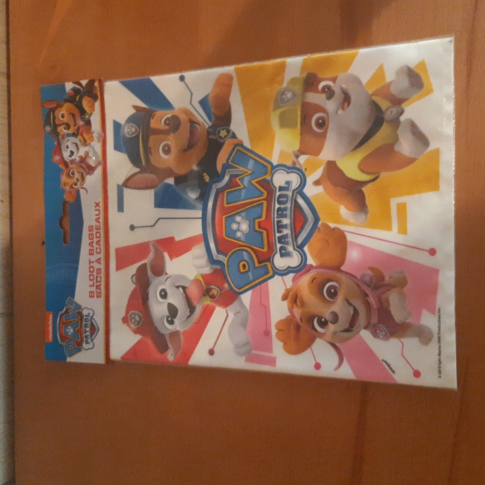 NEW 8 PAW PATROL Loot Bags